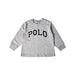 A Grey Long Sleeve T Shirts from Ralph Lauren in size 6-12M for boy. (Front View)