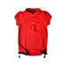A Red Short Sleeve Polos from Ralph Lauren in size 3T for girl. (Front View)