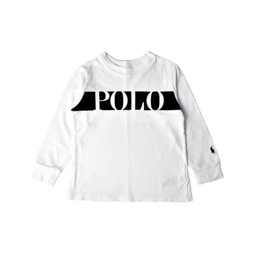 A White Long Sleeve T Shirts from Polo Ralph Lauren in size 3T for boy. (Front View)