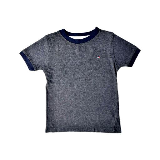 A Grey Short Sleeve T Shirts from Tommy Hilfiger in size 4T for boy. (Front View)