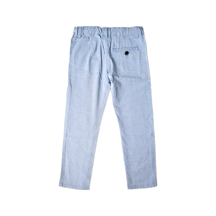 A Blue Casual Pants from Chicco in size 5T for boy. (Back View)