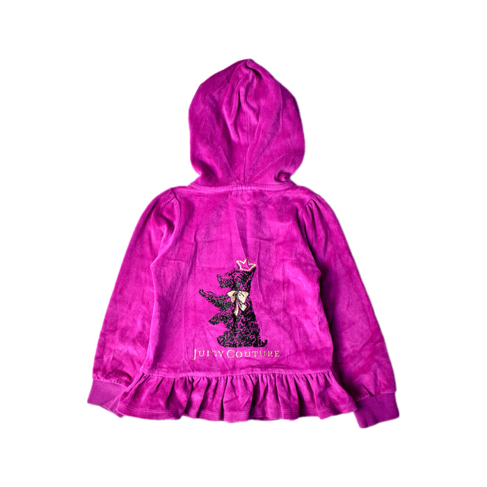 A Purple Hooded Sweatshirts from Juicy Couture in size 4T for girl. (Back View)