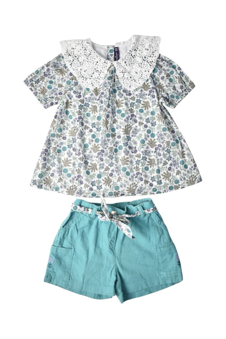 A Multicolour Shorts Sets from Sergent Major in size 5T for girl. (Front View)