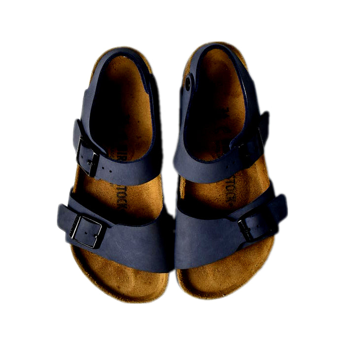 A Blue Sandals from Birkenstock in size 11Y for boy. (Back View)