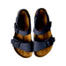 A Blue Sandals from Birkenstock in size 11Y for boy. (Back View)