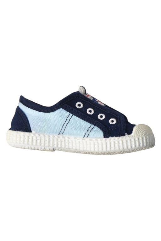 A Navy Slip Ons from Cienta in size 18-24M for boy. (Front View)