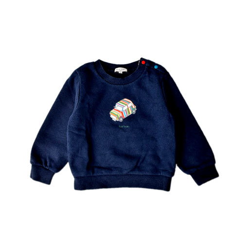 A Navy Buttoned Sweatshirts from Paul Smith in size 2T for boy. (Front View)