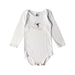 A White Long Sleeve Bodysuits from Petit Bateau in size 12-18M for boy. (Front View)
