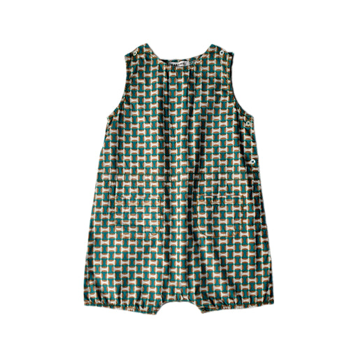 A Green Sleeveless Rompers from Caramel Baby & Child in size 2T for girl. (Front View)
