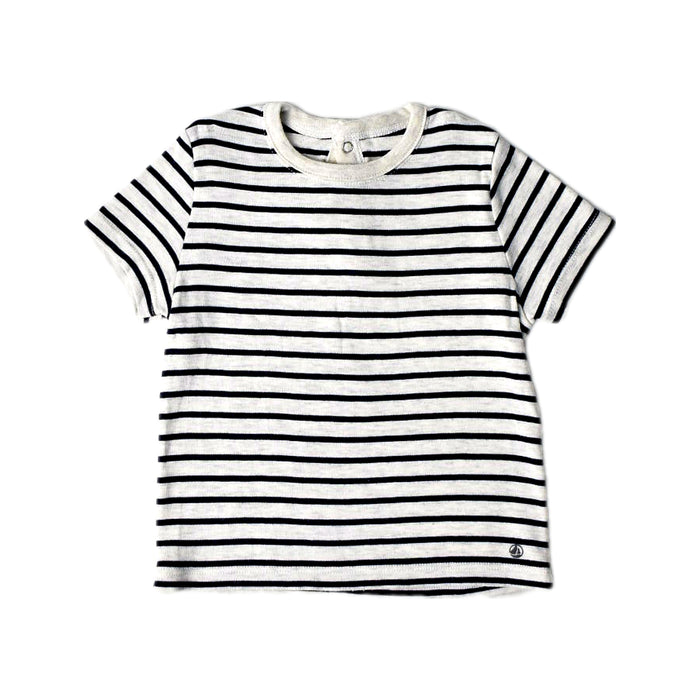 A White Short Sleeve T Shirts from Petit Bateau in size 12-18M for neutral. (Front View)