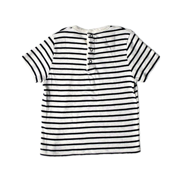 A White Short Sleeve T Shirts from Petit Bateau in size 12-18M for neutral. (Back View)