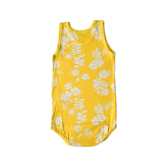 A Yellow Sleeveless Bodysuits from Petit Bateau in size 12-18M for boy. (Back View)