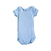 A Blue Short Sleeve Bodysuits from Petit Bateau in size 12-18M for boy. (Front View)