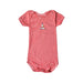 A Red Short Sleeve Bodysuits from Petit Bateau in size 12-18M for boy. (Front View)