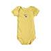 A Yellow Short Sleeve Bodysuits from Petit Bateau in size 12-18M for boy. (Front View)