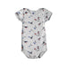 A Grey Short Sleeve Bodysuits from Petit Bateau in size 6-12M for boy. (Front View)