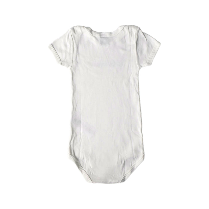 A White Short Sleeve Bodysuits from Petit Bateau in size 2T for boy. (Back View)