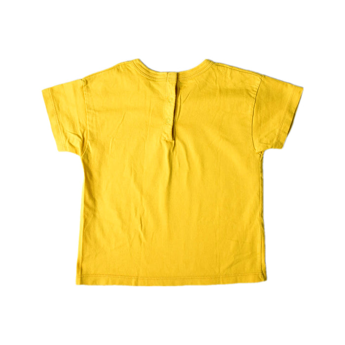 A Yellow Short Sleeve T Shirts from Petit Bateau in size 3T for boy. (Back View)