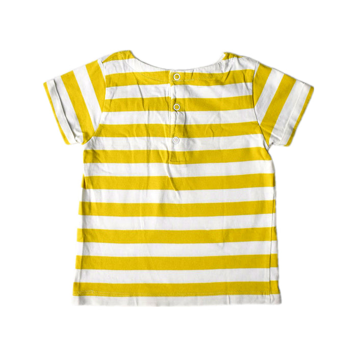 A Yellow Short Sleeve Tops from Jacadi in size 2T for boy. (Back View)