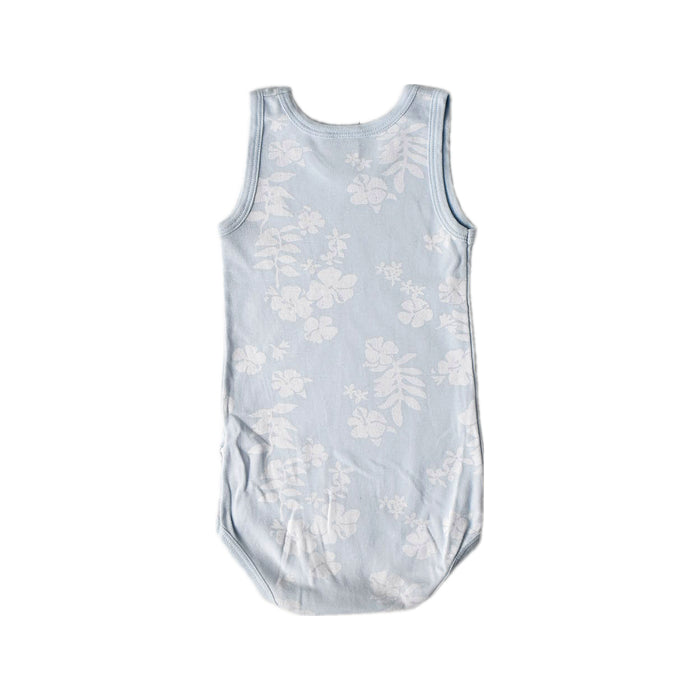 A Blue Sleeveless Bodysuits from Petit Bateau in size 2T for boy. (Back View)