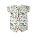 A Multicolour Short Sleeve Rompers from Petit Bateau in size 12-18M for boy. (Front View)