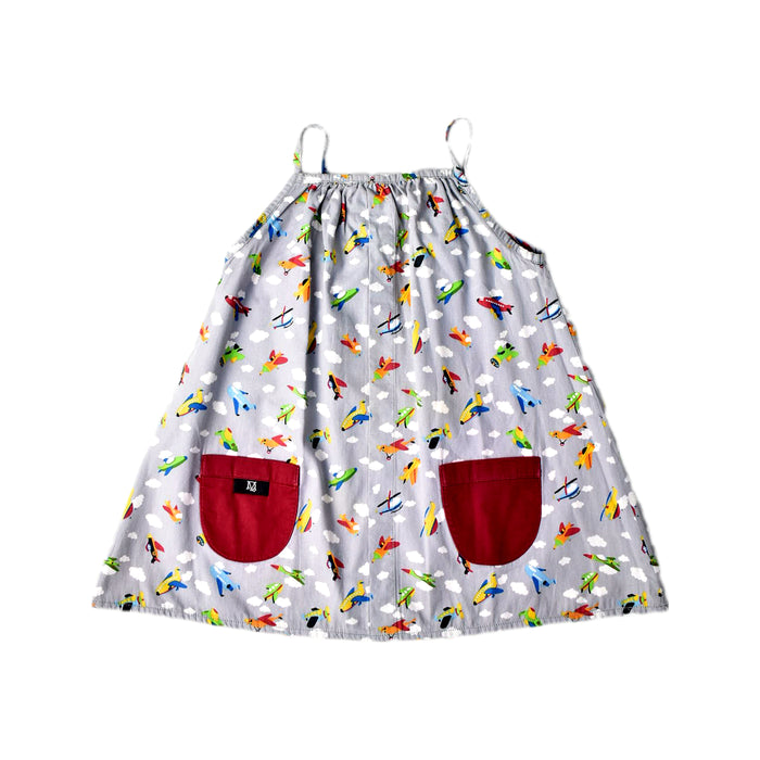 A Multicolour Sleeveless Dresses from Maison Q in size 6-12M for girl. (Front View)