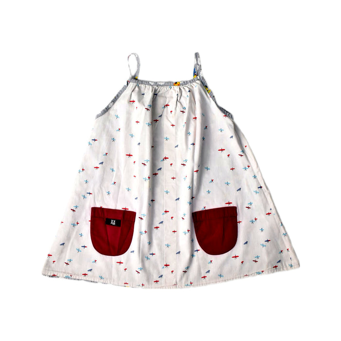 A Multicolour Sleeveless Dresses from Maison Q in size 6-12M for girl. (Back View)