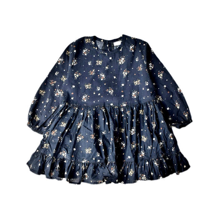 A Navy Long Sleeve Dresses from Jamie Kay in size 2T for girl. (Front View)