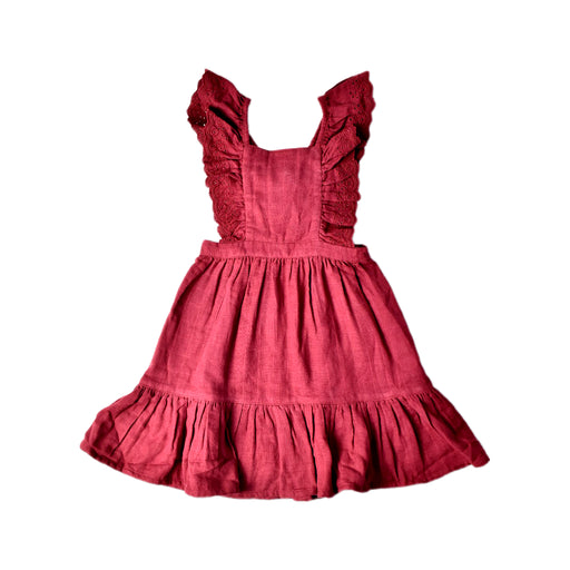 Burgundy Jamie Kay Lace Ruffle Dress 5T — Retykle Singapore