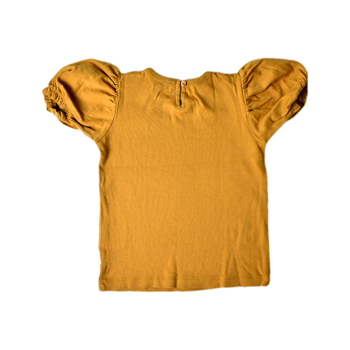 A Yellow Short Sleeve Tops from Jamie Kay in size 3T for girl. (Back View)