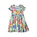 A Multicolour Short Sleeve Dresses from Posh Peanut in size 2T for girl. (Front View)