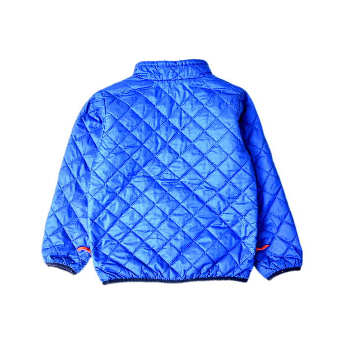 A Blue Puffer/Quilted Jackets from Patagonia in size 4T for boy. (Back View)