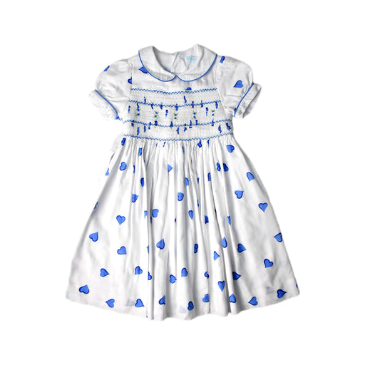 A Blue Short Sleeve Dresses from D. Porthault in size 3T for girl. (Front View)