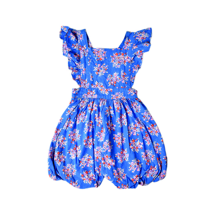 A Blue Sleeveless Rompers from Kidsagogo in size 3T for girl. (Front View)