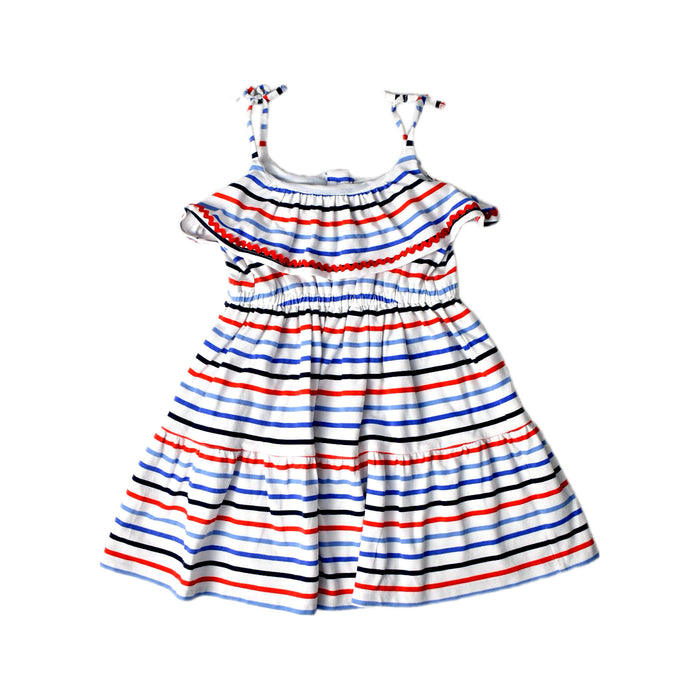 A Multicolour Sleeveless Dresses from Janie & Jack in size 4T for girl. (Front View)