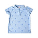 A Blue Short Sleeve Polos from Seed in size 4T for boy. (Front View)