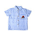 A Blue Short Sleeve Shirts from The Pure Stitch in size 4T for boy. (Front View)