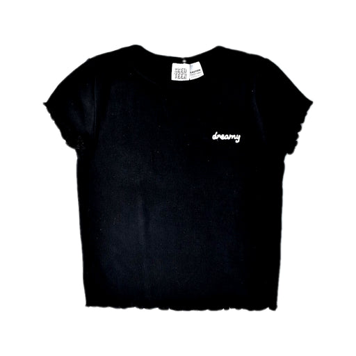 A Black Short Sleeve T Shirts from Seed in size 10Y for girl. (Front View)