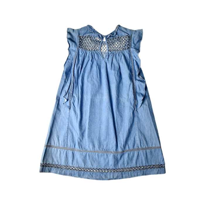 A Blue Sleeveless Dresses from Country Road in size 10Y for girl. (Back View)