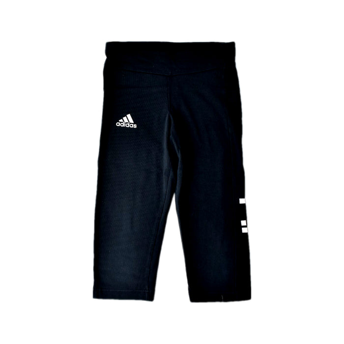A Black Active Pants from Adidas in size 9Y for girl. (Front View)