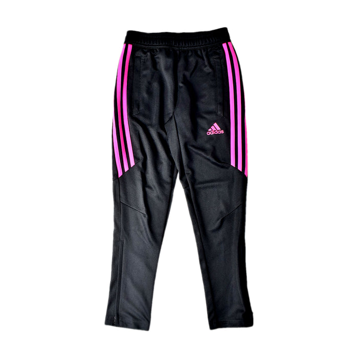 A Black Active Pants from Adidas in size 7Y for girl. (Front View)