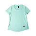 A Green Active Tops from Adidas in size 9Y for girl. (Front View)