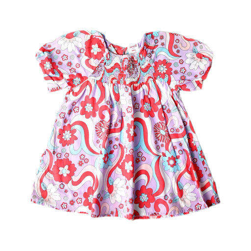 A Multicolour Short Sleeve Dresses from Seed in size 6-12M for girl. (Front View)