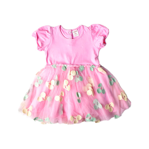 A Pink Short Sleeve Dresses from Seed in size 12-18M for girl. (Front View)