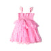 A Pink Sleeveless Dresses from Seed in size 6-12M for girl. (Front View)