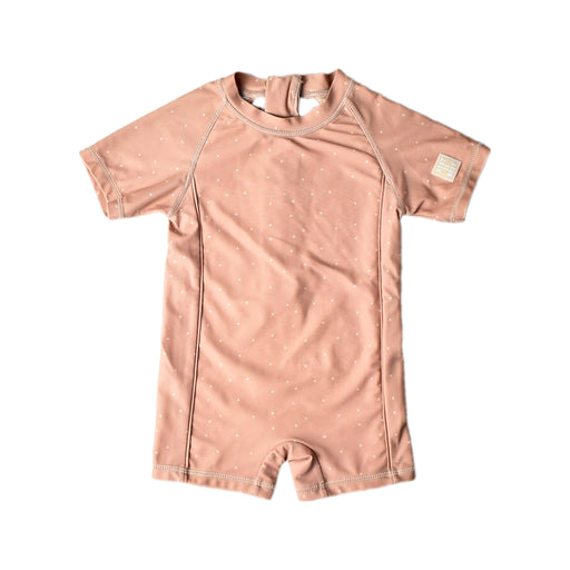 A Peach Swimsuits from Minene in size 6-12M for girl. (Front View)