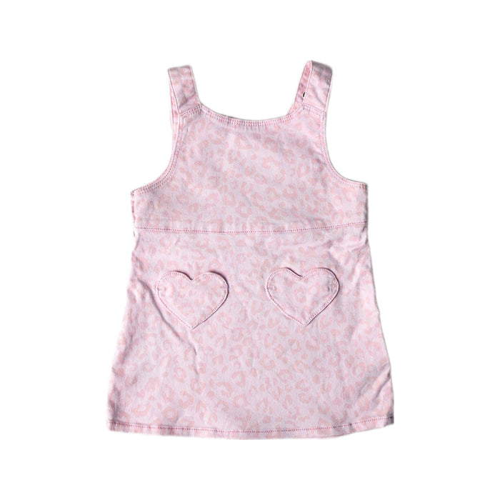 A Pink Overall Dresses from Guess in size 6-12M for girl. (Back View)