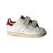 A White Sneakers from Adidas in size 12-18M for girl. (Front View)