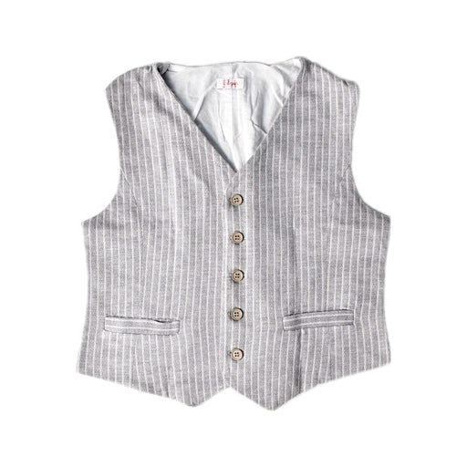 A Grey Suit Vests from Il Gufo in size 6T for boy. (Front View)