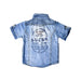 A Blue Short Sleeve Shirts from Guess in size 4T for boy. (Back View)
